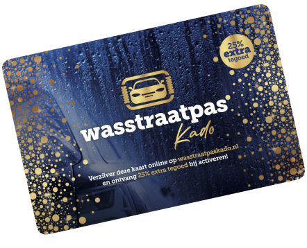 Wasstraatpas Kado cadeaukaart met gouden waterdruppels
